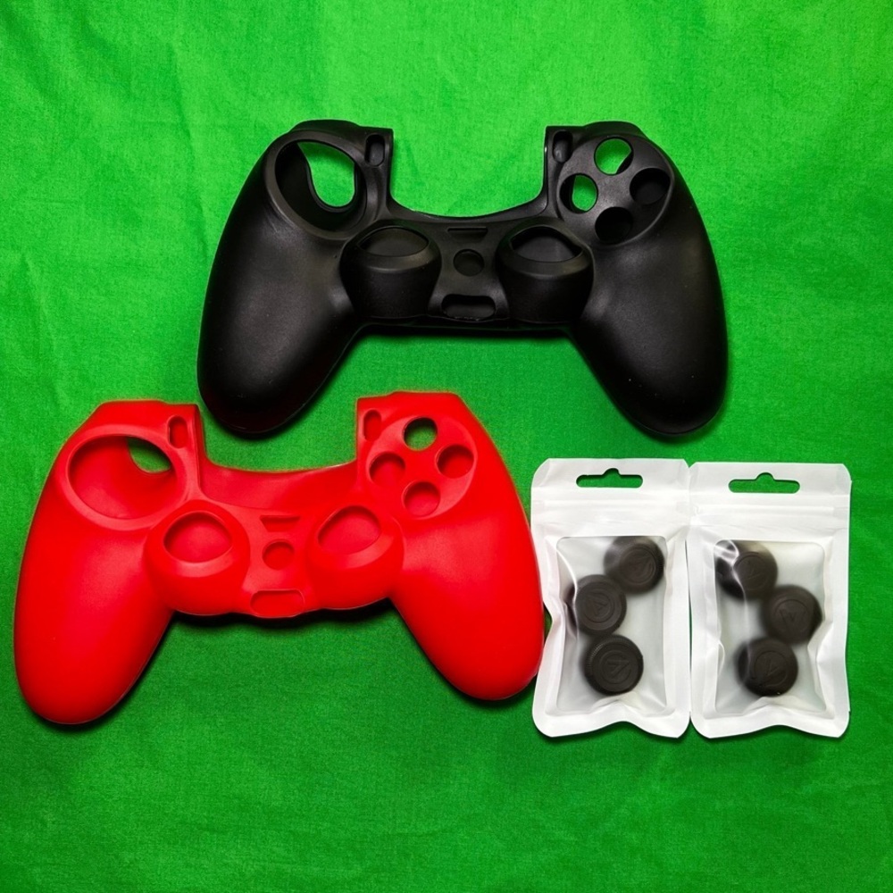 DualShock 4 Controller Grip Covers + Thumb Grips (Bundle)